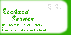 richard kerner business card